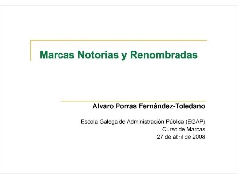Presentaci&oacute;n &Aacute;lvaro Porras Fern&aacute;ndez-Toledano, Avogado  - Curso de Marcas